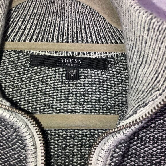 Guess quarter zip pullover sweater boys brown/tan sz med - Picture 4 of 5